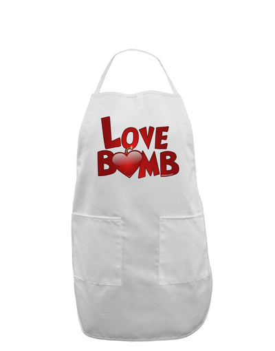 Love Bomb Text Adult Apron-Bib Apron-TooLoud-White-One-Size-Davson Sales