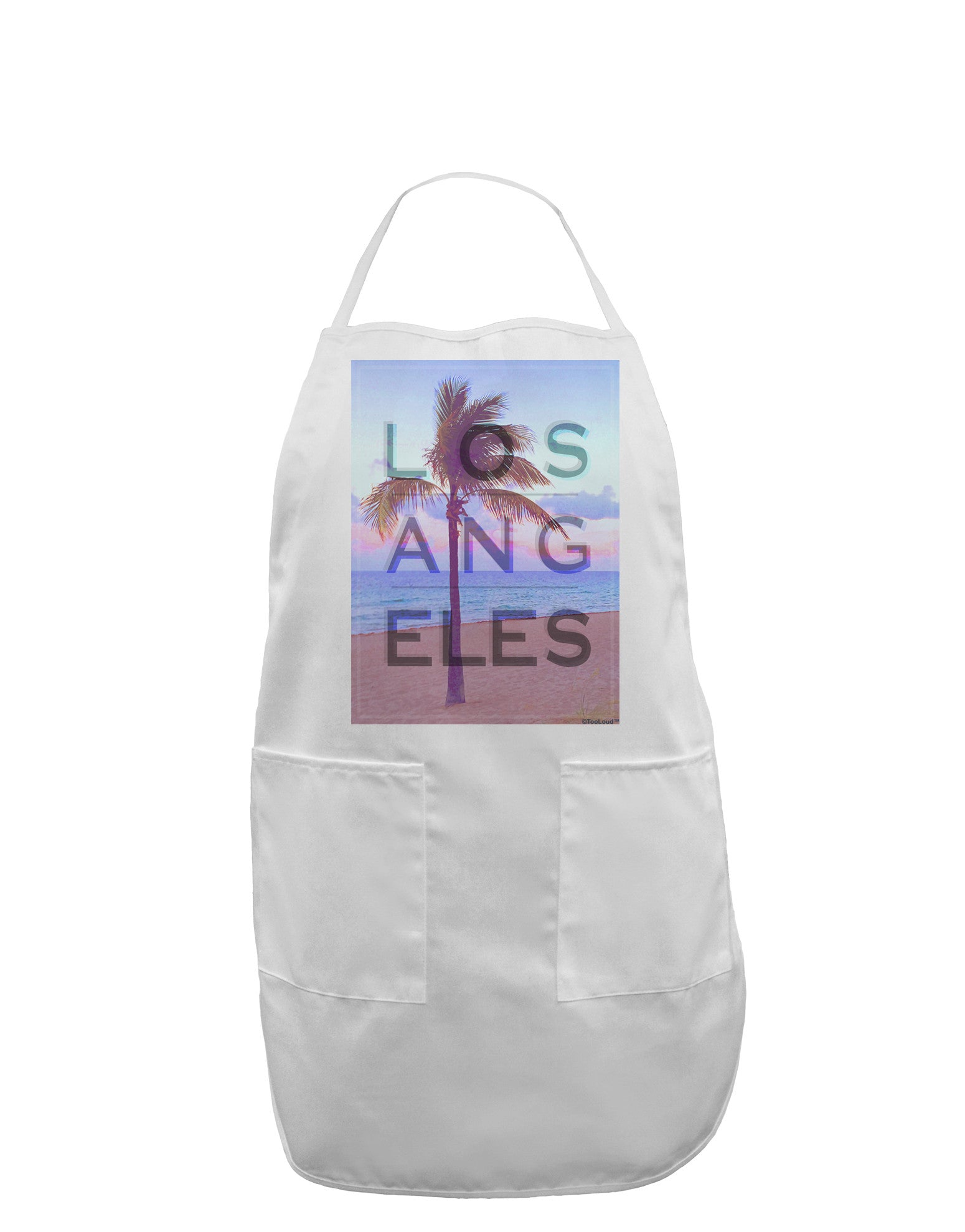 Los Angeles Beach Filter Adult Apron-Bib Apron-TooLoud-White-One-Size-Davson Sales
