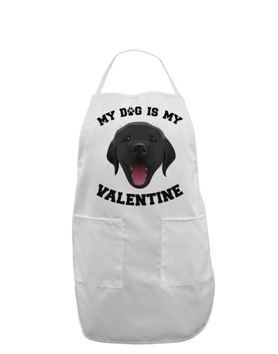 My Dog is my Valentine Black Adult Apron-Bib Apron-TooLoud-White-One-Size-Davson Sales