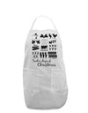 Twelve Days of Christmas Text Adult Apron-Bib Apron-TooLoud-White-One-Size-Davson Sales