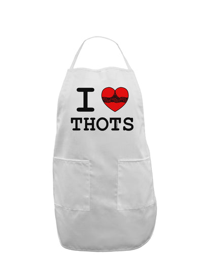 I Love Heart THOTS Adult Apron-Bib Apron-TooLoud-White-One-Size-Davson Sales