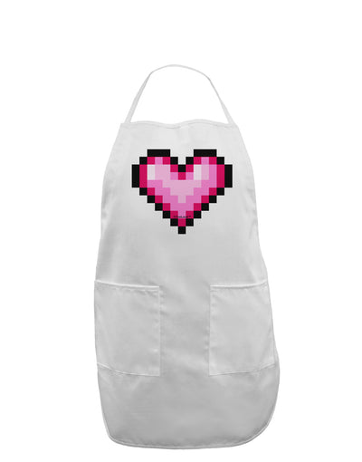 Pixel Heart Design B - Valentine's Day Adult Apron by TooLoud-Bib Apron-TooLoud-White-One-Size-Davson Sales