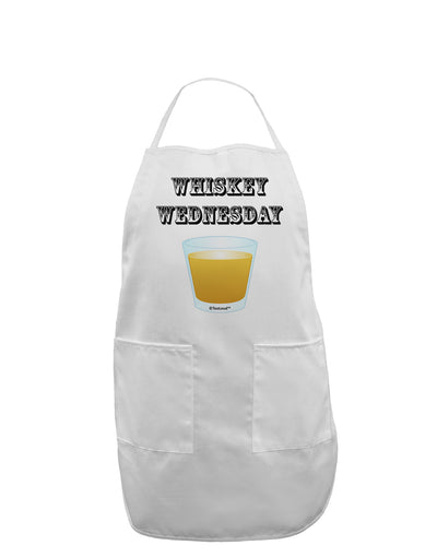 Whiskey Wednesday Design - Text Adult Apron by TooLoud-Bib Apron-TooLoud-White-One-Size-Davson Sales