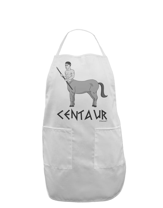 Greek Mythology Centaur Design - Grayscale - Text Adult Apron by TooLoud-Bib Apron-TooLoud-White-One-Size-Davson Sales