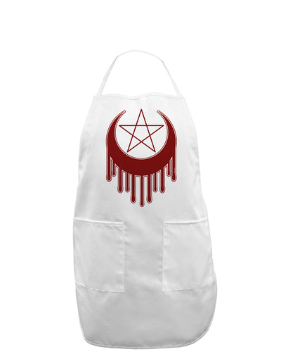 Weeping Crescent Blood Moon Star Adult Apron-Bib Apron-TooLoud-White-One-Size-Davson Sales