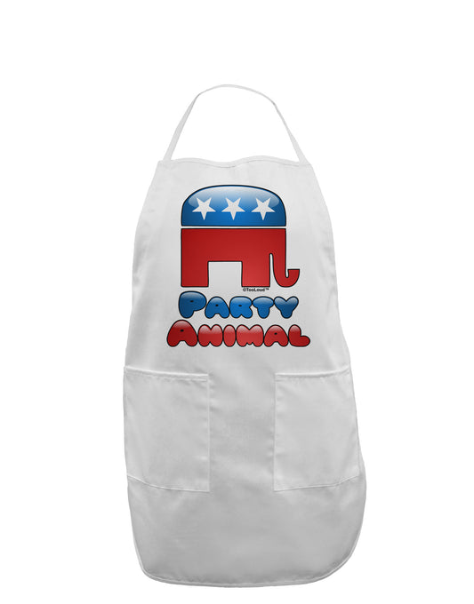Republican Party Animal Adult Apron-Bib Apron-TooLoud-White-One-Size-Davson Sales
