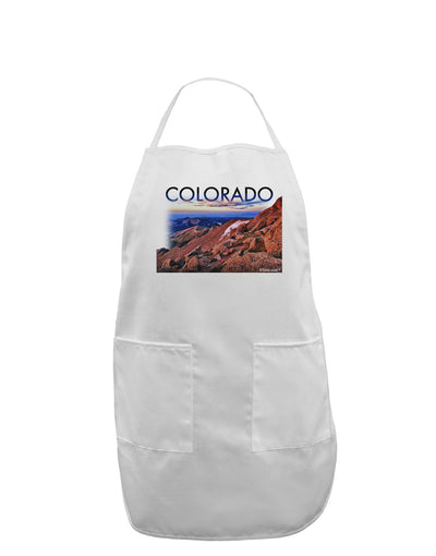 Colorado Mtn Sunset Cutout Adult Apron-Bib Apron-TooLoud-White-One-Size-Davson Sales