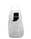 Indiana - United States Shape Adult Apron-Bib Apron-TooLoud-White-One-Size-Davson Sales