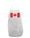 Distressed Canadian Flag Maple Leaf Adult Apron-Bib Apron-TooLoud-White-One-Size-Davson Sales