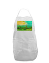 Mountain Sunset Watercolor Adult Apron-Bib Apron-TooLoud-White-One-Size-Davson Sales