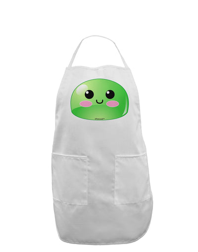 Cute RPG Slime - Green Adult Apron by TooLoud-Bib Apron-TooLoud-White-One-Size-Davson Sales