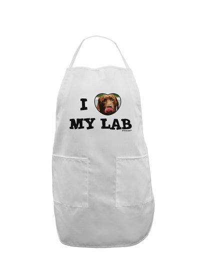 I Heart My Lab Adult Apron-Bib Apron-TooLoud-White-One-Size-Davson Sales