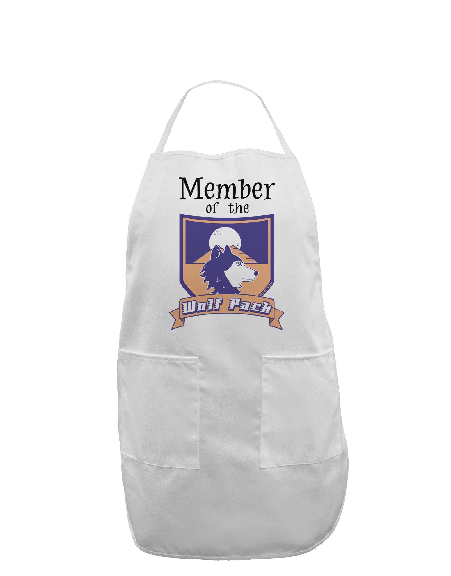 Member of the Wolf Pack Adult Apron-Bib Apron-TooLoud-White-One-Size-Davson Sales