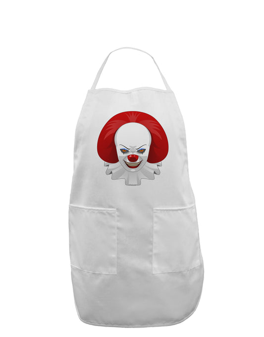 Scary Clown Face B - Halloween Adult Apron-Bib Apron-TooLoud-White-One-Size-Davson Sales