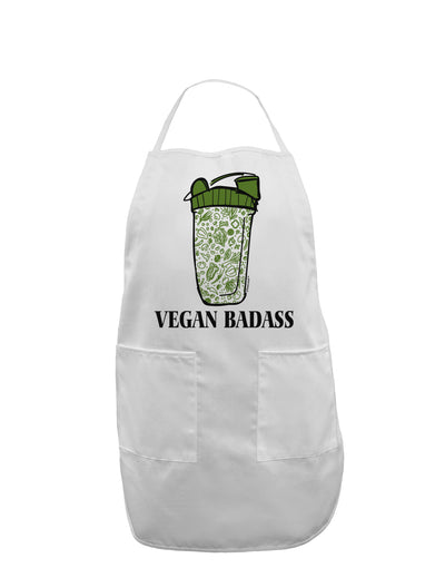 Vegan Badass Bottle Print Adult Apron-Bib Apron-TooLoud-White-One-Size-Davson Sales