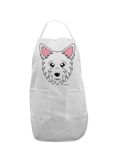 Cute West Highland White Terrier Westie Dog Adult Apron by TooLoud-Bib Apron-TooLoud-White-One-Size-Davson Sales