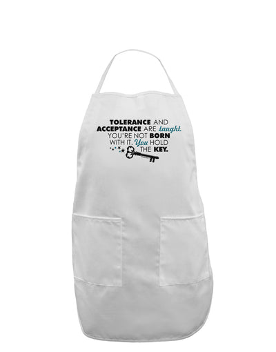 Tolerance And Acceptance Adult Apron-Bib Apron-TooLoud-White-One-Size-Davson Sales