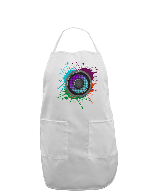 Paint Splatter Speaker Adult Apron-Bib Apron-TooLoud-White-One-Size-Davson Sales