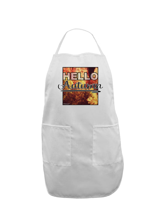 Hello Autumn Adult Apron-Bib Apron-TooLoud-White-One-Size-Davson Sales