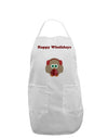 Happy Wholidays Winter Owl With Earmuffs Adult Apron-Bib Apron-TooLoud-White-One-Size-Davson Sales