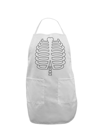 Skeleton Ribcage Halloween Adult Apron-Bib Apron-TooLoud-White-One-Size-Davson Sales