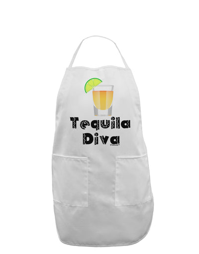 Tequila Diva - Cinco de Mayo Design Adult Apron by TooLoud-Bib Apron-TooLoud-White-One-Size-Davson Sales