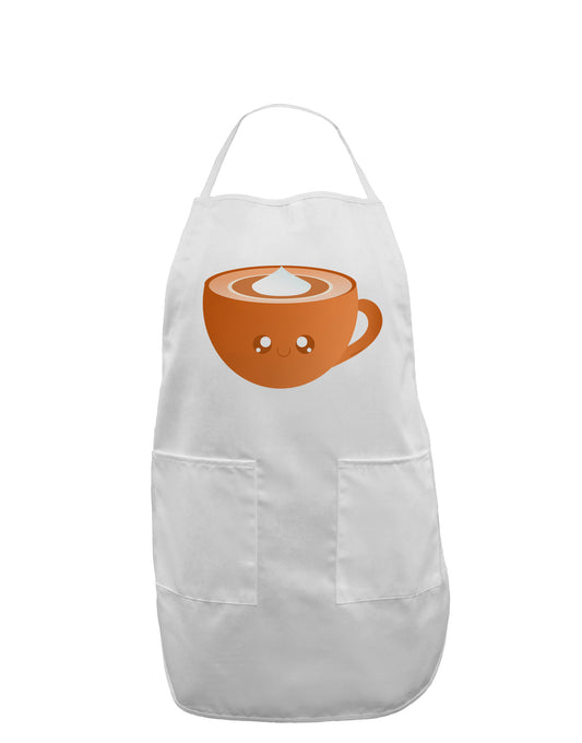 Cute Holiday Drink Pumpkin Spice Latte Adult Apron-Bib Apron-TooLoud-White-One-Size-Davson Sales