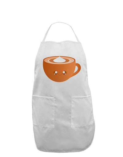 Cute Holiday Drink Pumpkin Spice Latte Adult Apron-Bib Apron-TooLoud-White-One-Size-Davson Sales