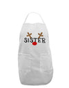 Matching Family Christmas Design - Reindeer - Sister Adult Apron by TooLoud-Bib Apron-TooLoud-White-One-Size-Davson Sales