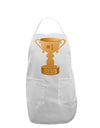 Number One Dad Trophy Adult Apron-Bib Apron-TooLoud-White-One-Size-Davson Sales