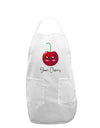 Sheri Cherry Text Adult Apron-Bib Apron-TooLoud-White-One-Size-Davson Sales