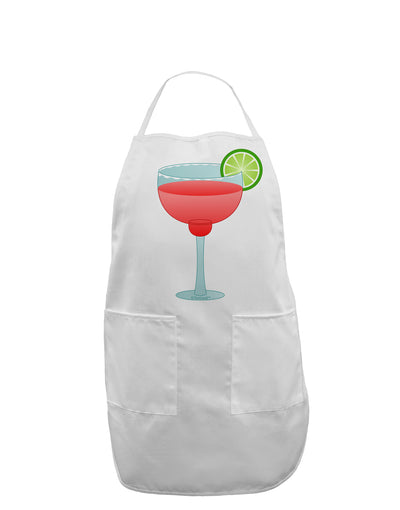 Red Margarita with Lime - Cinco de Mayo Adult Apron by TooLoud-Bib Apron-TooLoud-White-One-Size-Davson Sales