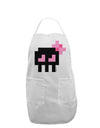 Retro 8-Bit Skull with Pink Bow Adult Apron-Bib Apron-TooLoud-White-One-Size-Davson Sales