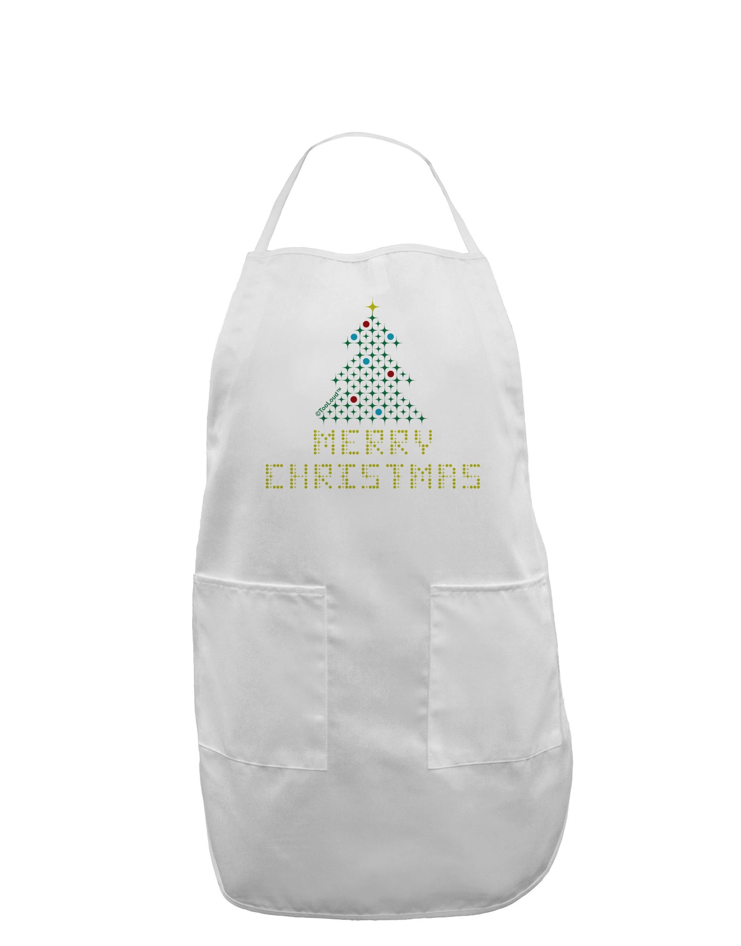 Merry Christmas Sparkles Adult Apron-Bib Apron-TooLoud-White-One-Size-Davson Sales