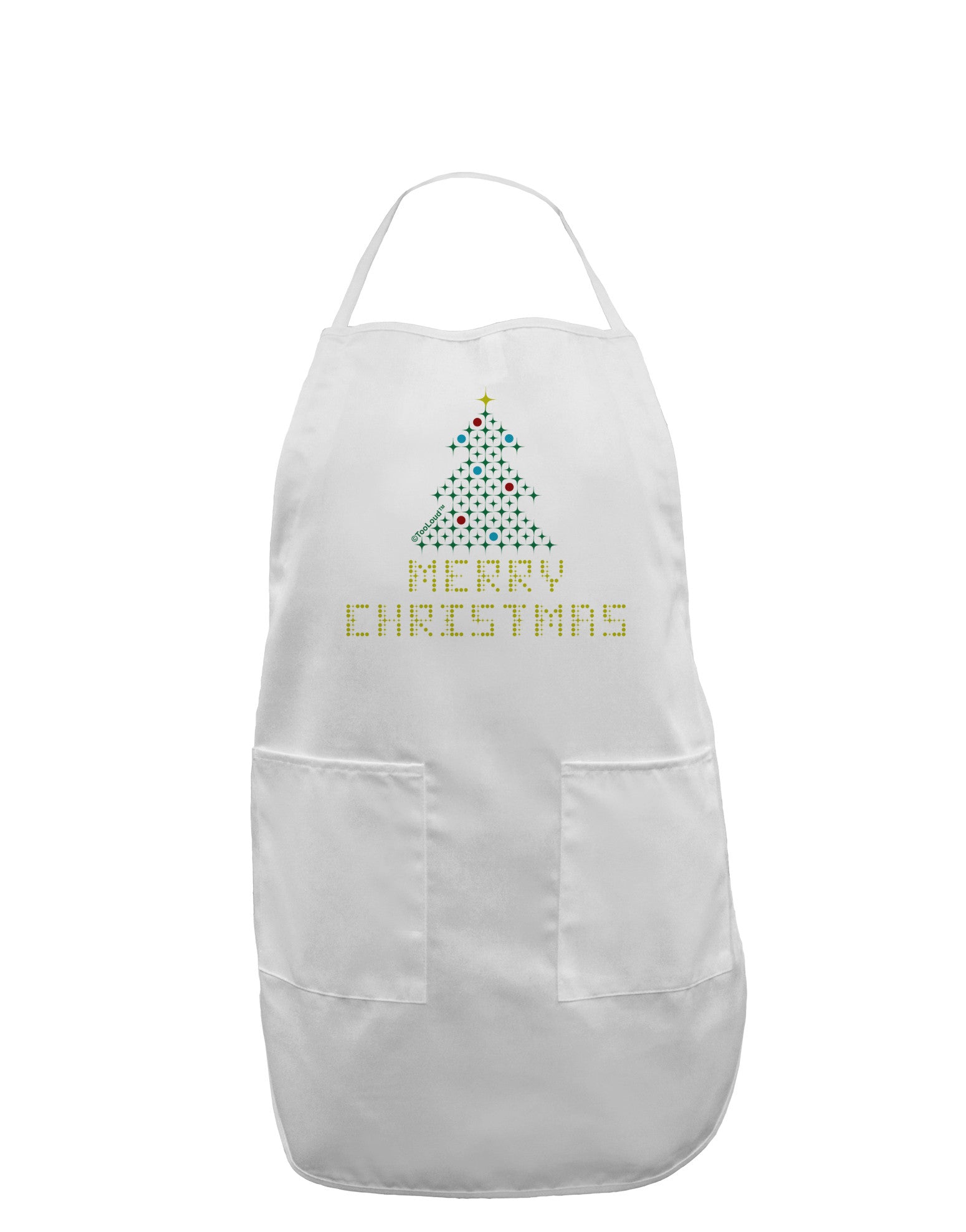 Merry Christmas Sparkles Adult Apron-Bib Apron-TooLoud-White-One-Size-Davson Sales