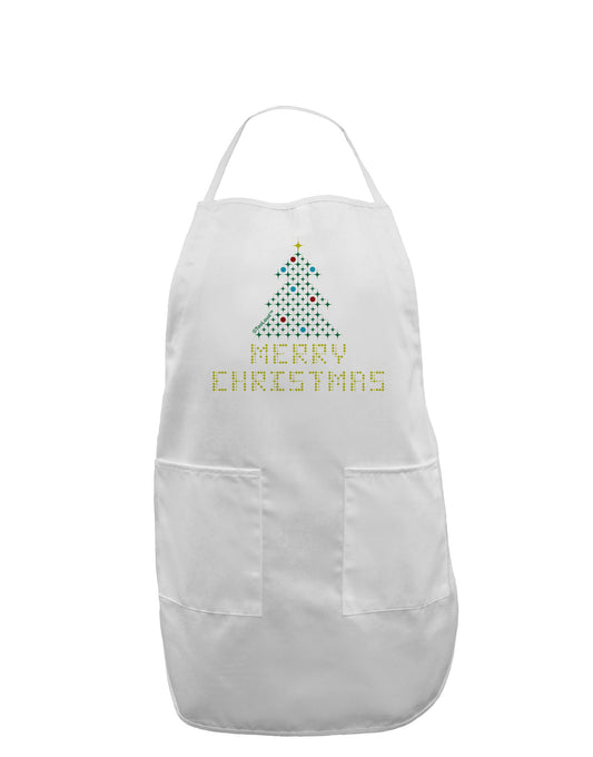 Merry Christmas Sparkles Adult Apron-Bib Apron-TooLoud-White-One-Size-Davson Sales
