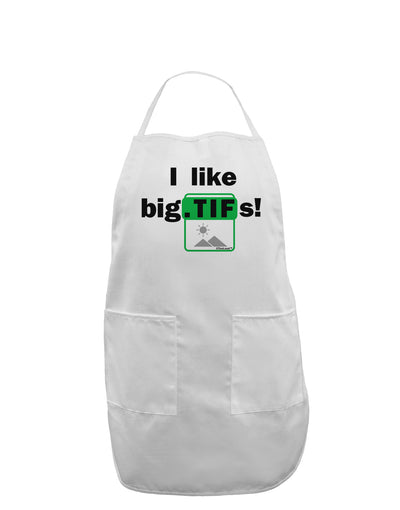 I Like Big Tifs Adult Apron-Bib Apron-TooLoud-White-One-Size-Davson Sales