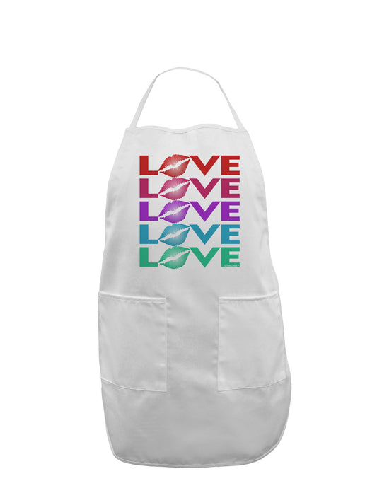 Colorful Love Kisses Adult Apron-Bib Apron-TooLoud-White-One-Size-Davson Sales