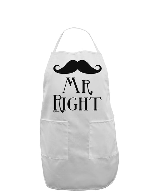 '- Mr Right Adult Apron-Bib Apron-TooLoud-White-One-Size-Davson Sales