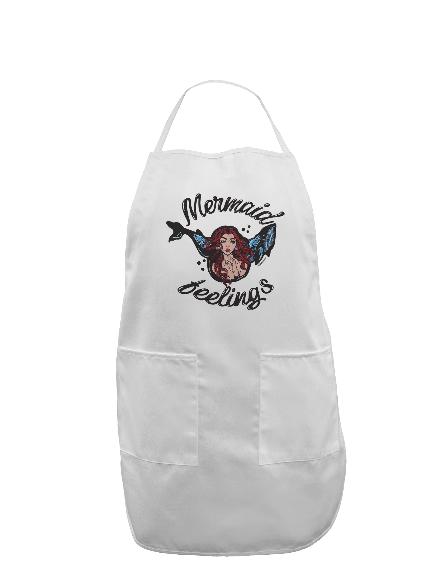 TooLoud Mermaid Feelings Adult Apron-Bib Apron-TooLoud-White-One-Size-Davson Sales
