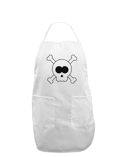 Skull and Crossbones Halloween Adult Apron-Bib Apron-TooLoud-White-One-Size-Davson Sales