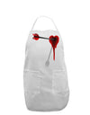 Cupid's Arrow Heart Shot Wound Adult Apron-Bib Apron-TooLoud-White-One-Size-Davson Sales