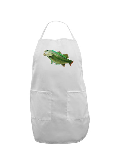 Big Bass Fish Adult Apron-Bib Apron-TooLoud-White-One-Size-Davson Sales