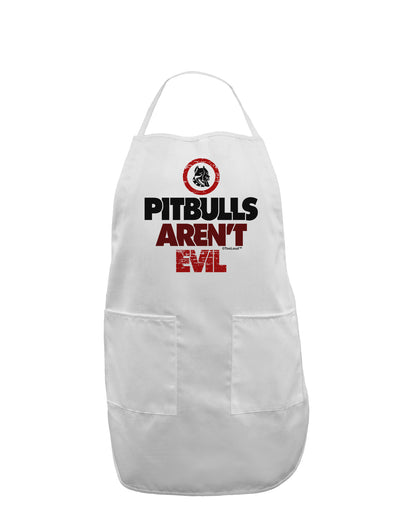 Distressed Pitbulls Aren't Evil Adult Apron-Bib Apron-TooLoud-White-One-Size-Davson Sales