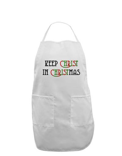 Keep Christ in Christmas Adult Apron-Bib Apron-TooLoud-White-One-Size-Davson Sales