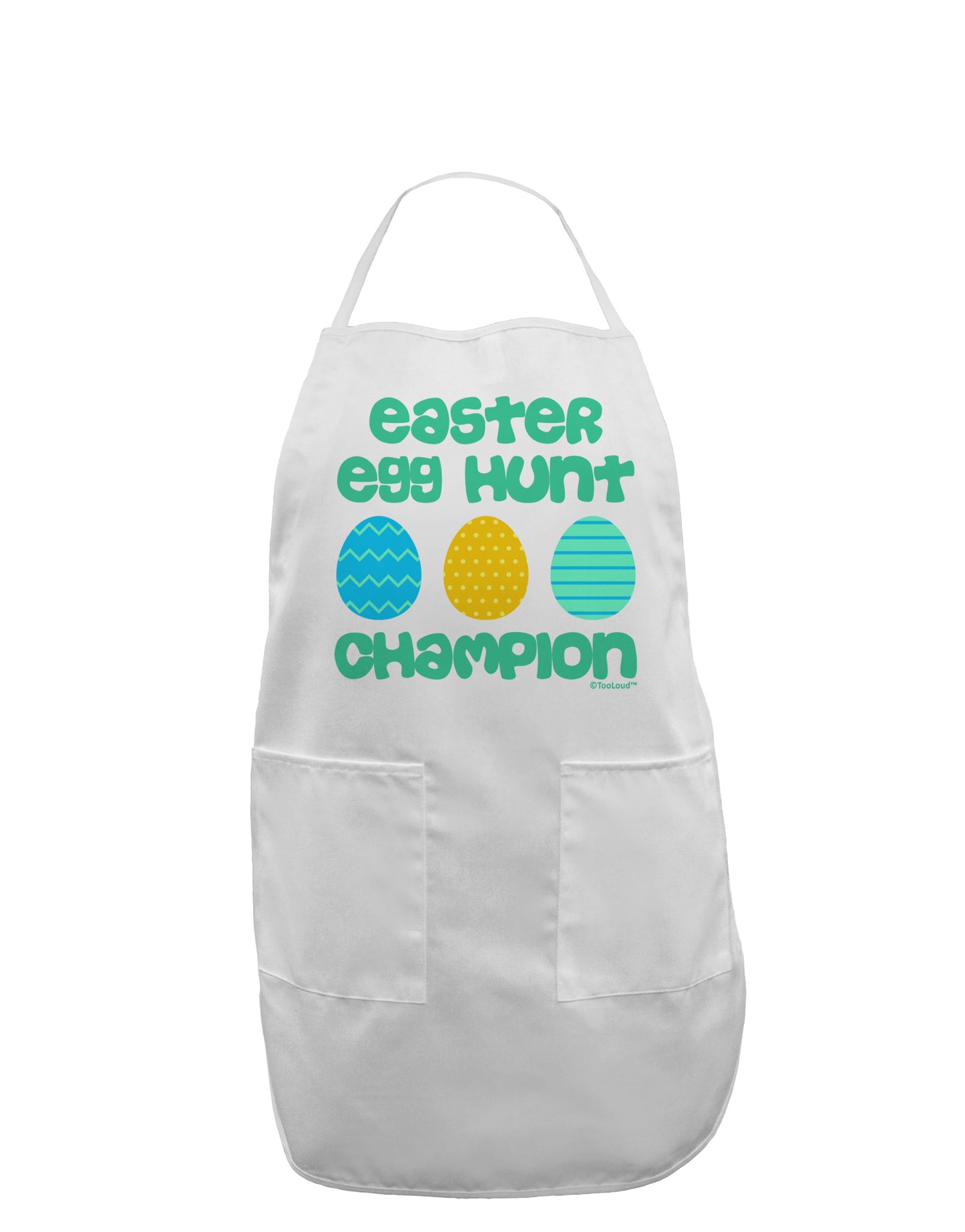 Easter Egg Hunt Champion - Blue and Green Adult Apron by TooLoud-Bib Apron-TooLoud-White-One-Size-Davson Sales