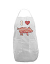 I Heart My Bacon Pig Silhouette Adult Apron by TooLoud-Bib Apron-TooLoud-White-One-Size-Davson Sales