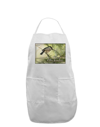 CO Chickadee with Text Adult Apron-Bib Apron-TooLoud-White-One-Size-Davson Sales