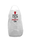 Keep Calm - Party Beer Adult Apron-Bib Apron-TooLoud-White-One-Size-Davson Sales