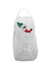 Mexico Outline - Mexican Flag Adult Apron by TooLoud-Bib Apron-TooLoud-White-One-Size-Davson Sales